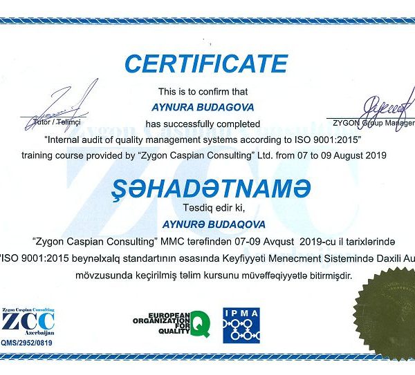 Aynura Budagova ISO