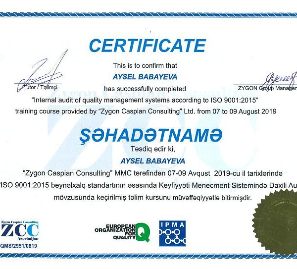 Aysel Babayeva ISO